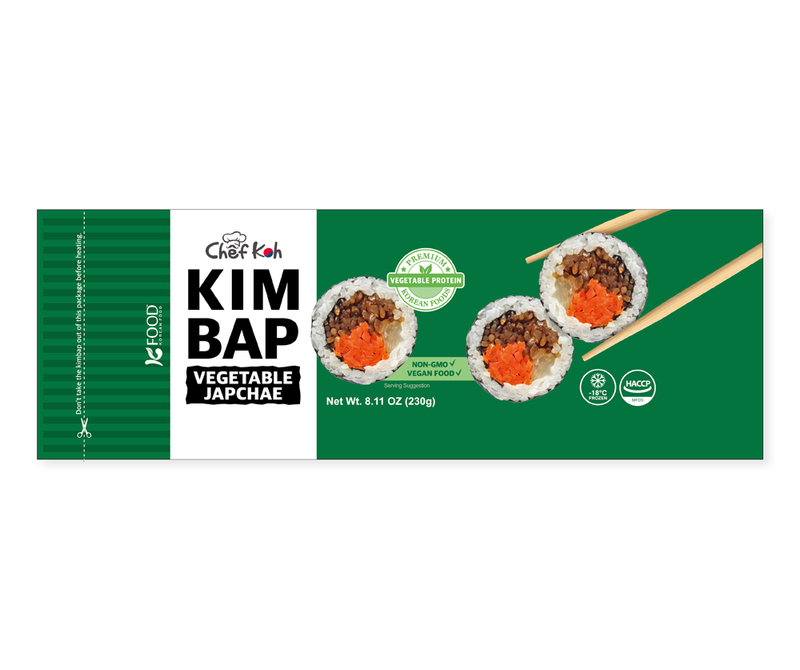 [MILLS EXPRESS] JEJU Chef Koh's Vegan Vegetable Japchae Kimbap (Frozen) 230g (1 roll)