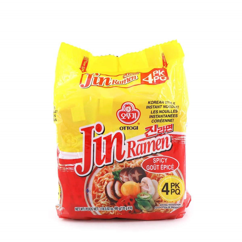 [SPECIAL PRICE]Ottogi Jin Spicy Ramen (4 Packs per Order)